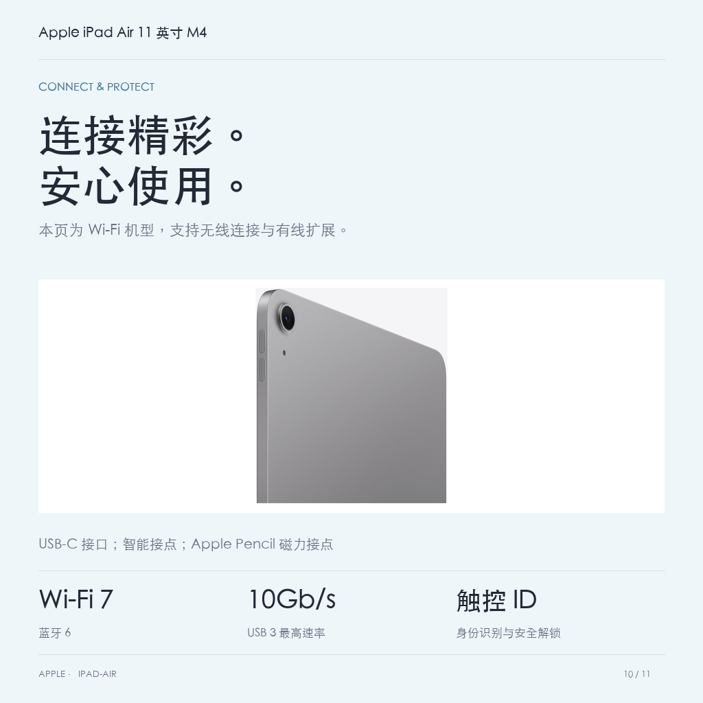 Apple iPad Air 11 英寸 M4 · 10-connection-security