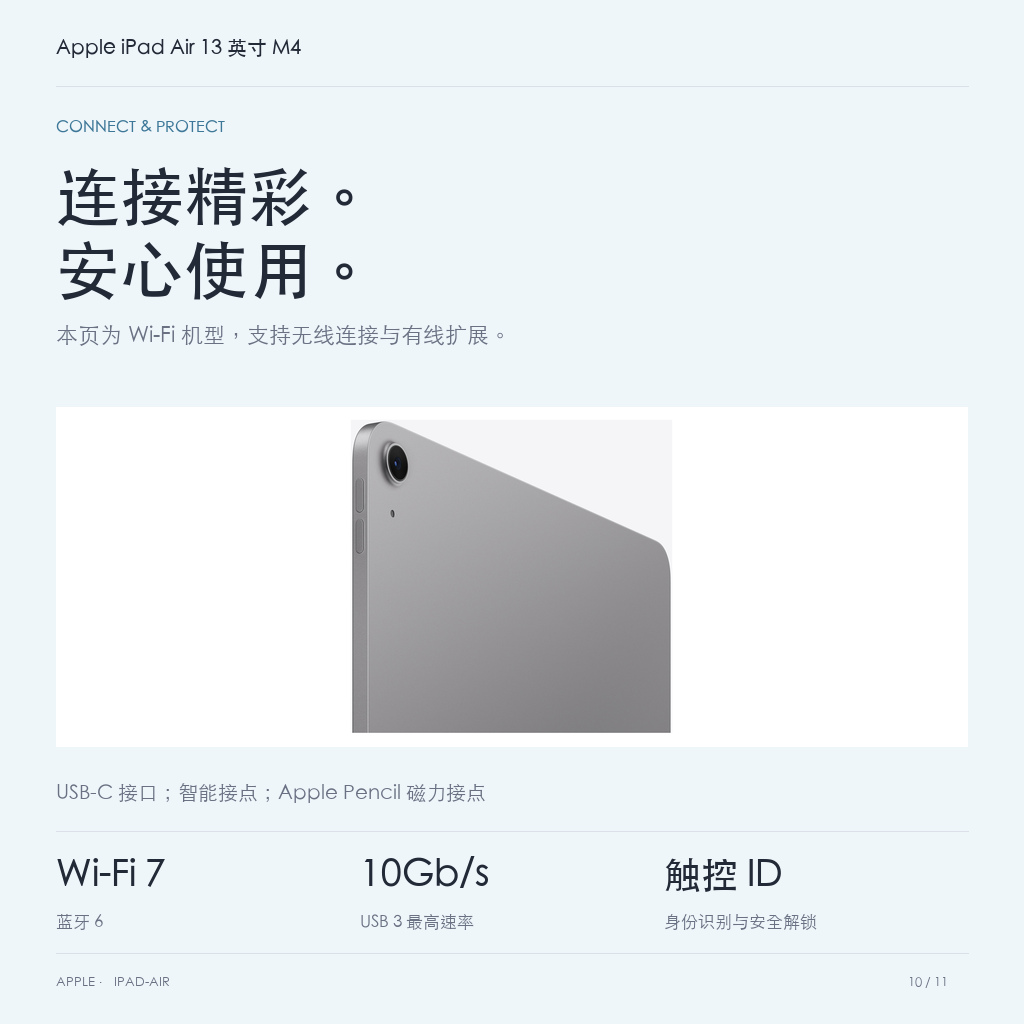 Apple iPad Air 13 英寸 M4 · 10-connection-security