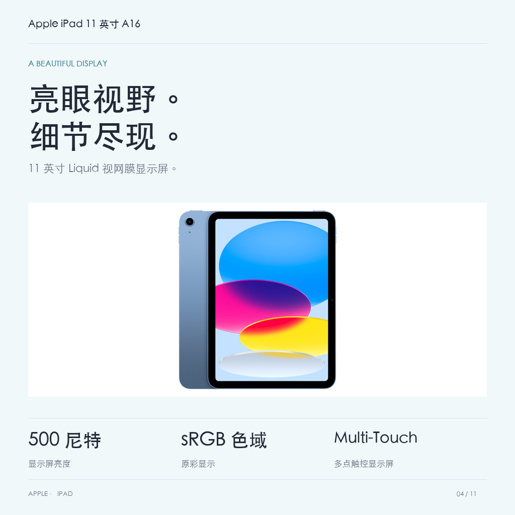 Apple iPad 11 英寸 A16 · 04-display
