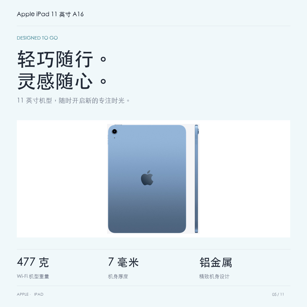 Apple iPad 11 英寸 A16 · 05-design