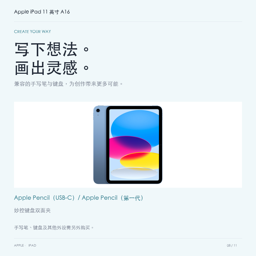 Apple iPad 11 英寸 A16 · 08-creative-accessories
