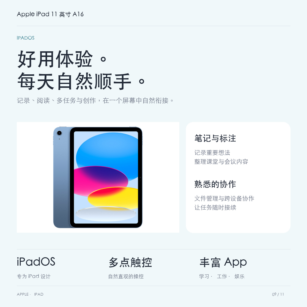Apple iPad 11 英寸 A16 · 09-ipados