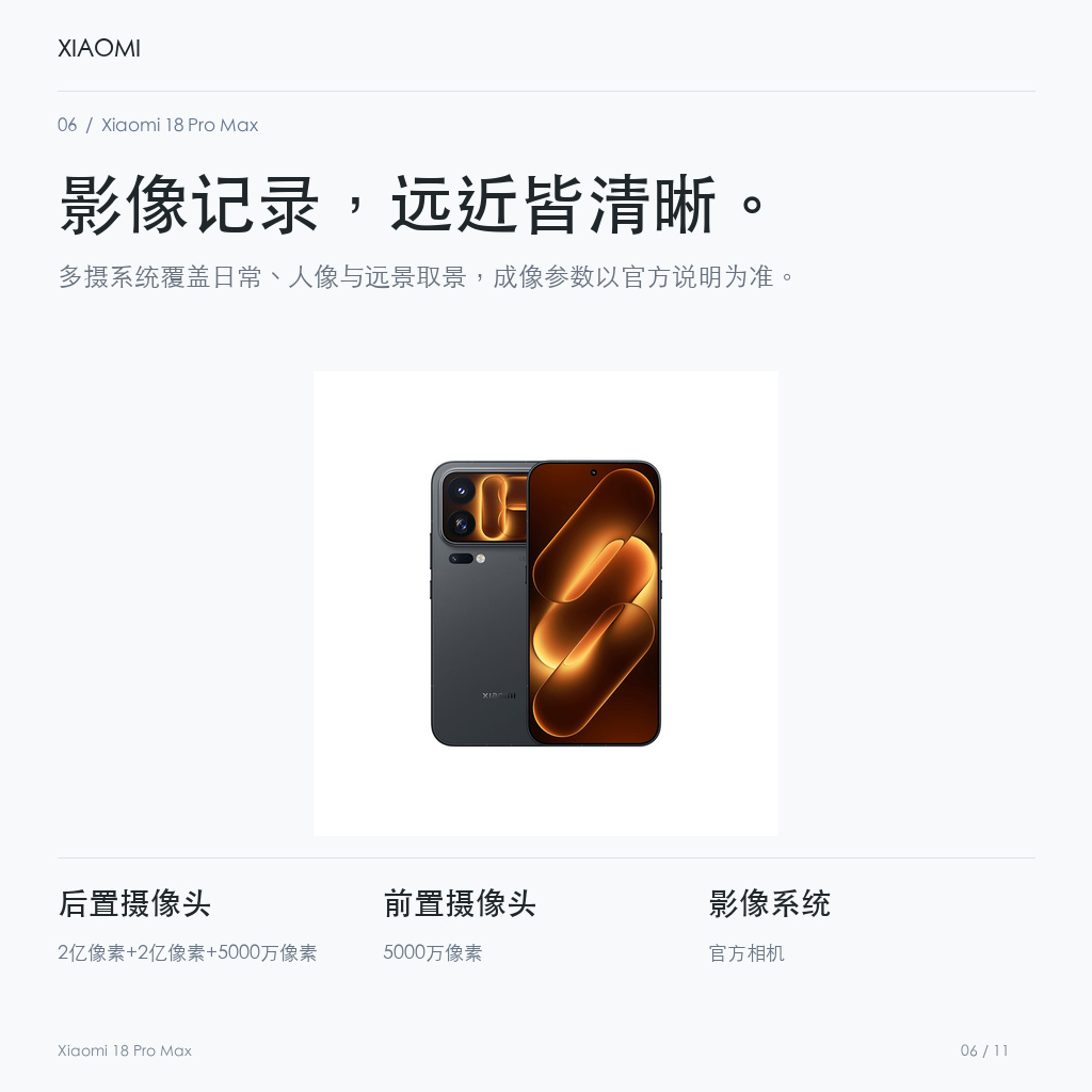 Xiaomi 18 Pro Max 影像记录，远近皆清晰。