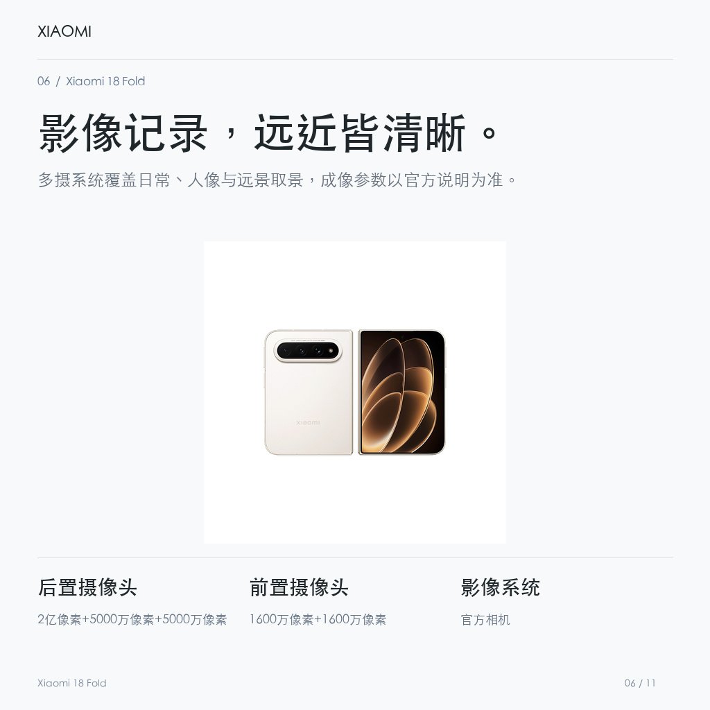 Xiaomi 18 Fold 影像记录，远近皆清晰。