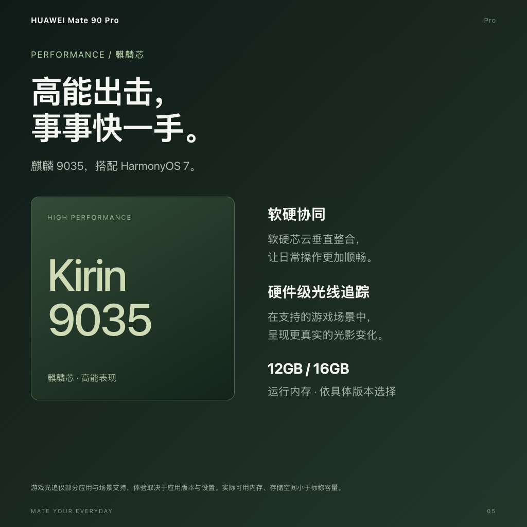 性能与游戏：麒麟9035，高能出击
