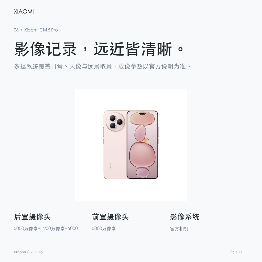 Xiaomi Civi 5 Pro 影像记录，远近皆清晰。