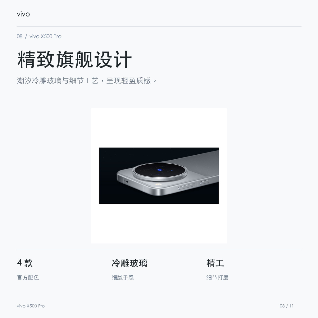 vivo X500 Pro 精致旗舰设计