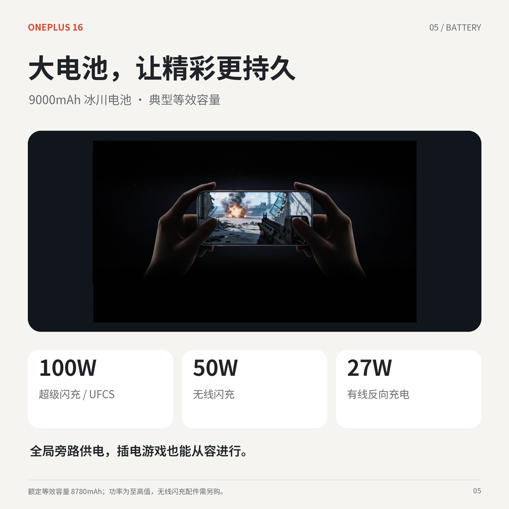 9000mAh冰川电池与100W超级闪充