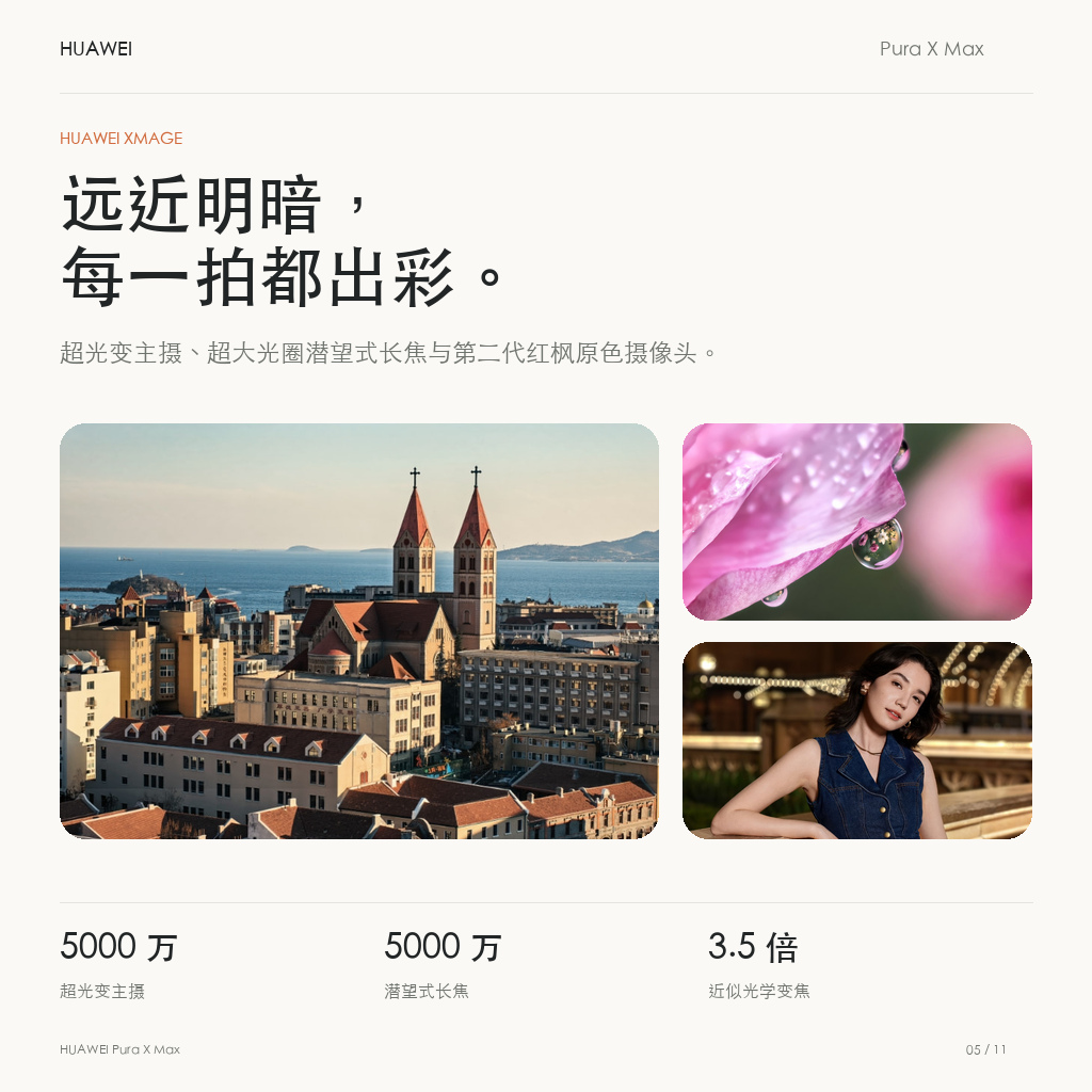华为XMAGE超光变影像与长焦样张