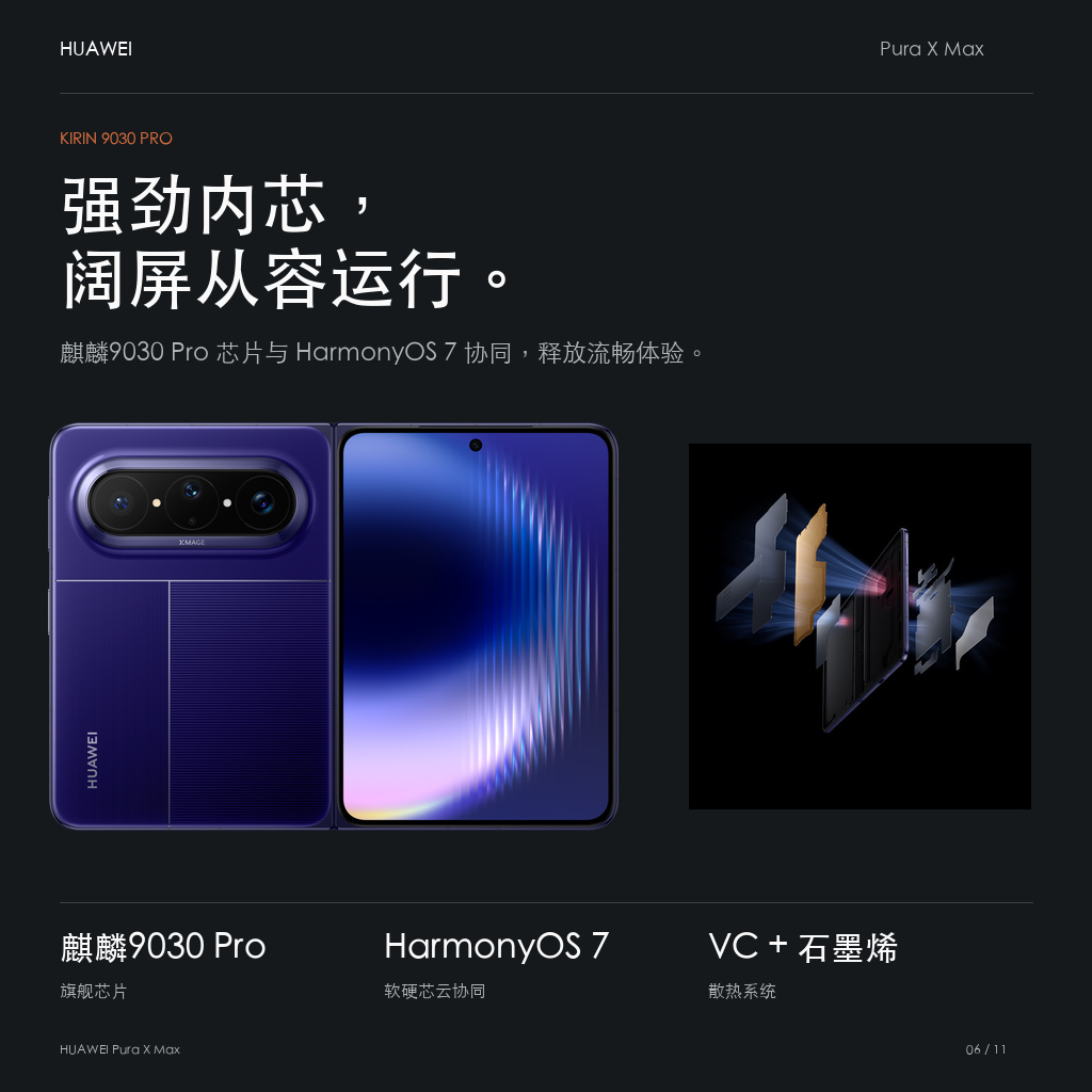 麒麟9030 Pro、HarmonyOS 7与散热系统