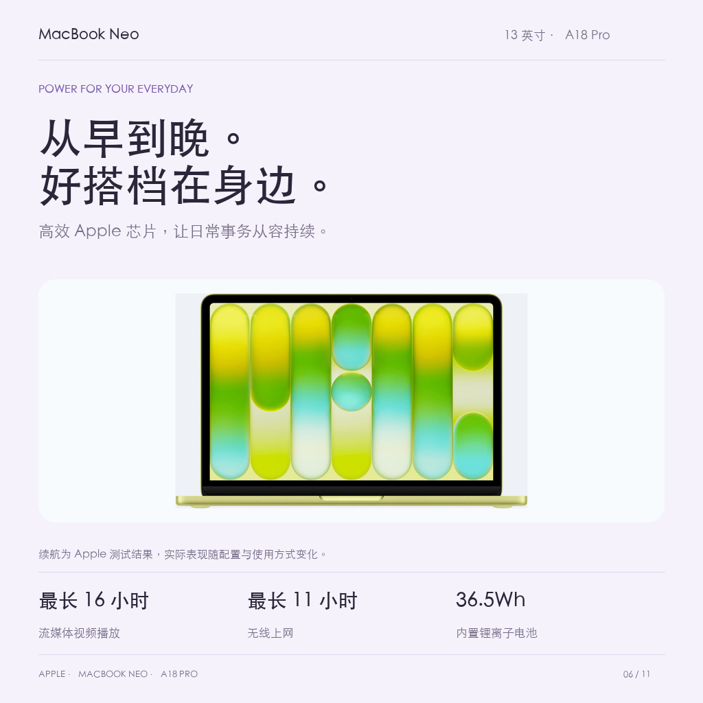 最长16小时视频与11小时无线上网