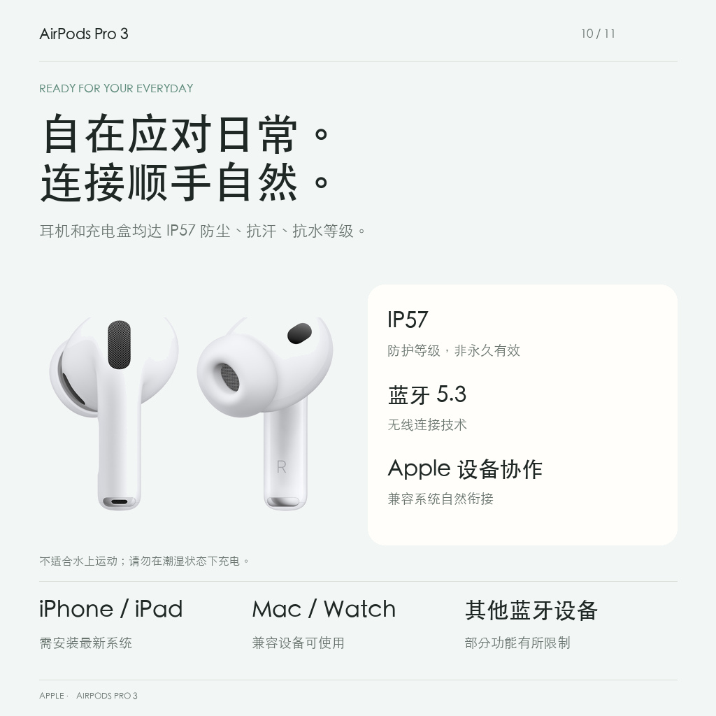 IP57防护蓝牙5.3与兼容性