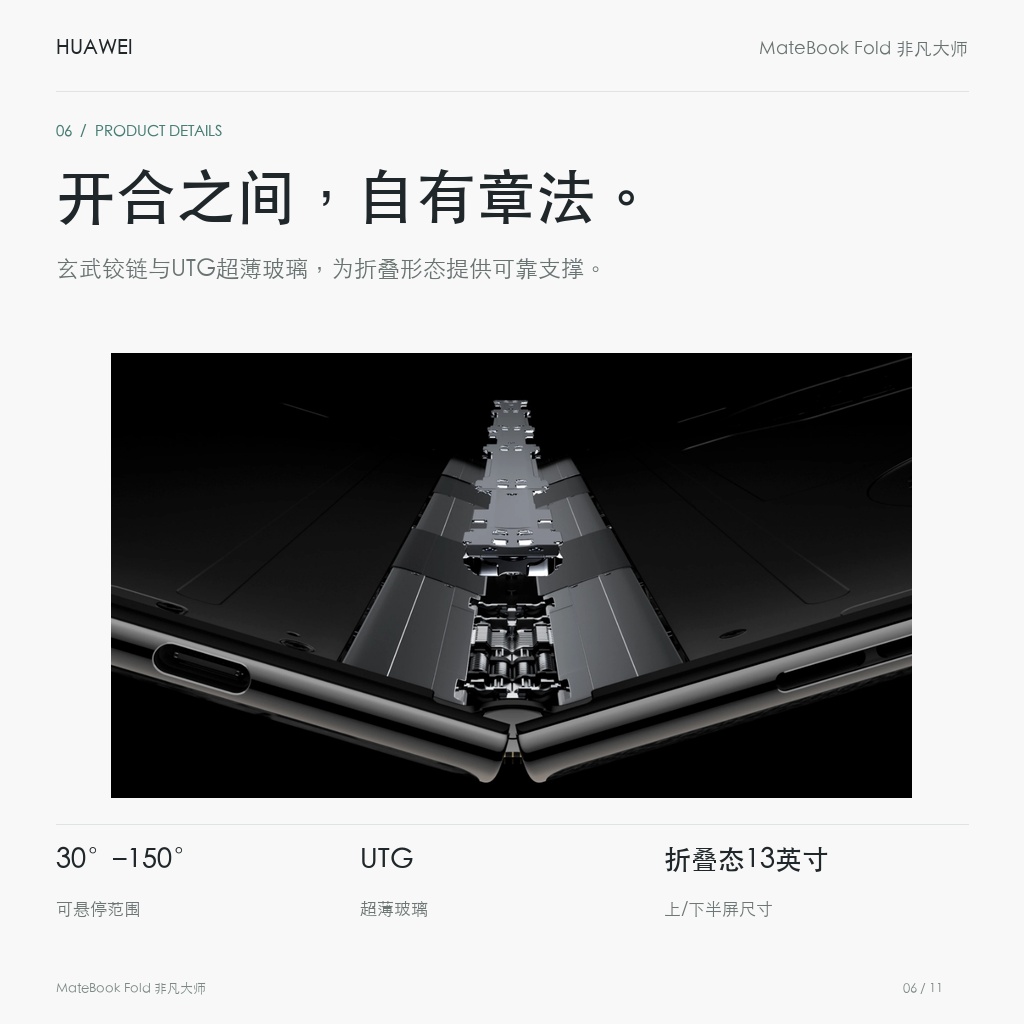 华为 MateBook Fold 非凡大师 18英寸 32GB+2TB 开合之间，自有章法。